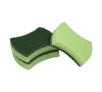 Tampon à récurer avec éponge (ne convient pas aux surfaces délicates) 8x10,5cm couleur verte (Pack de 3 unités)