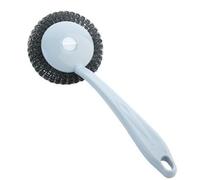 Tampon À Récurer En Acier Inoxydablle, Manche Long En Plastique, Brosse De Nettoyage, Lave-Vaisselle, Lavage De La Casserole Aussi