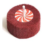 Tampon à récurer tête de ponçage, roue à lamelles Non tissée montée sur roue en Fiber de Nylon, brosse de polissage, grain de roue 320 180(Grit 320,60x25mm 10pcs)