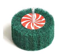 Tampon à récurer tête de ponçage, roue à lamelles Non tissée montée sur roue en Fiber de Nylon, brosse de polissage, grain de roue 320 180(Grit 180,50x25mm 10pcs)
