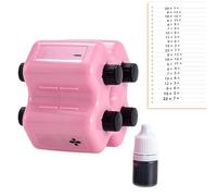 Tampon À Rouleau Mathématique, Tampon À Rouleau pour Professeur Mathématiques avec Encre Rechargeable, Outil Pratique Division De Multiplication, Soustraction Et Addition pour La Maison en Classe