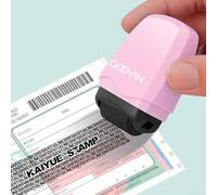 Tampon à rouleau pour protéger les données personnelles contre le vol d'identité et la divulgation (rose)