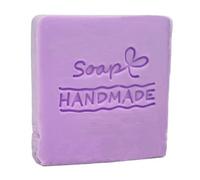 Tampon à savon artisanal « Soap Handmade » avec cœur - Idéal pour décorer les savons faits maison - Facile à utiliser avec de l'huile ou de la glycérine - Rendez-les uniques