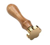 Tampon à sceau avec poignée en bois pour carte d'invitation rond, carré, rectangulaire, fleur en forme de cœur, tête artisanale