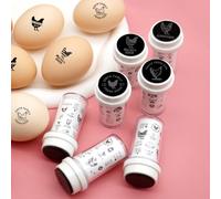 Tampon à œufs frais de ferme personnalisé | Étiquettes personnalisées | Moule à œufs de poule à faire soi-même