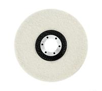 Tampon abrasif en laine de 125 mm pour conditionnement de surface sur meubles en bois et marbre avec support de 22,23 mm