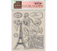 Tampon acrylique 14 x 18 cm - Create Happiness Oh lá lá labels