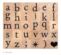 Tampon alphabet Artemio antique minuscule 1 cm G