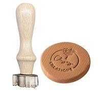 Tampon alphabet personnalisé en laiton for argile. Ensemble de tampons à lettres personnalisés avec manche en bois for poterie, céramique, savon et cire. signe(1 Inch)