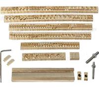 Tampon alphabétique, hauteur 6 mm, y compris les chiffres et les symboles, conception de la fente en T, temps Nouveau Roman
