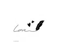 Tampon Amour - Love plume - 5,7 x 2,5 cm
