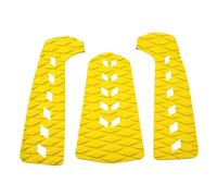 Tampon antidérapant EVA avec trou carré pour planche de surf, Shortboard, Longboard, Skimboard (Jaune)