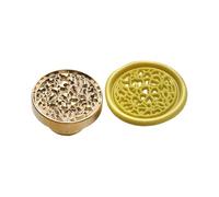Tampon antique en forme de fleur en relief pour lettres, enveloppes, cartes, invitations de mariage, cachet de cire en laiton