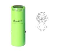 Tampon auto-encreur ange - Tampon en caoutchouc rechargeable pour scrapbooking, fabrication de cartes, étiquettes cadeaux, journal, loisirs créatifs de vacances et de Noël, motif ange vif pour projets