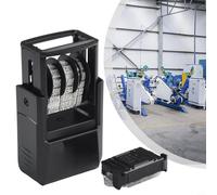 Tampon auto-encreur réglable compatible avec Trodat 4810 Mini Dater 20 x 3,8 mm avec tampon noir de rechange 6/4910 pour papier de bureau (calendrier anglais - rouge)