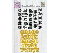 Tampon avec poinçon - Nellie`s Choice - Alphabet scandinave lettres minuscules