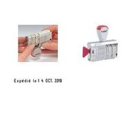 Tampon avec ruban de texte 1117 - Trodat - Avec dateur - Taille empreinte: 4x54mm - 12 textes