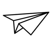 Tampon bois - avion origami Multicolore G