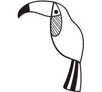 Tampon bois Toucan - Graine Créative Multicolore G