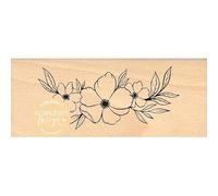 Tampon bois TRIO DE FLEURS SUBLIMES, Beige