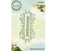 Tampon - Cadre "feuilles" oblong INVITATION - Agateria 7822935