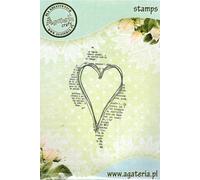 Tampon - Coeur sur fond - Agateria