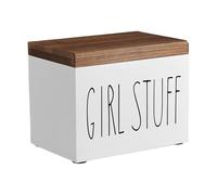 Tampon Container for Bathroom | 20.3x15.3x13cm Feminine Stuff Organizer Case | Tidy Organization Sanitary Napkin Holder | for Bathroom Shower Bedroom Living Room Apartment Vanity Countertop Dormitory