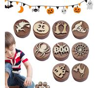 Tampon d'argile - Outils de bricolage d'Halloween | 9 pièces de tampons faits à la main pour enfants pour l'argile, la peinture, la pâte à modeler, les projets artistiques, les outils de modélisation