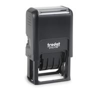 Tampon dateur auto-encreur Trodat Printy 4750 avec phrases Re u Pay Saisi par t l copieur - Encre bleue et rouge 1 x 1-5/8