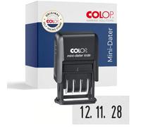 Tampon dateur COLOP S120/SD, Noir, Avec date courte, Impression 22 x 4 mm,Auto-encreur avec tampon encreur intégré, Idéal pour les fournitures de bureau