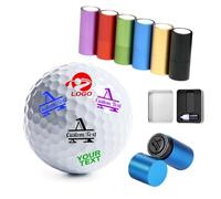 Tampon de balle de golf personnalisé avec logo/nom personnalisé, impression transparente imperméable avec recharge d'encre et boîte cadeau, tampon de balle de golf personnalisé pour golfeurs