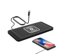 Tampon De Charge sans Fil - Chargeur Voiture À Chargement Rapide Ultra Slim 15W | Support Téléphone Mat Glissement Ultra Mince Idéal pour La Navigation Tableau Bord Sécurisé Et Conduite Mains Libres