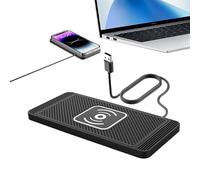 Tampon De Charge sans Fil - Chargeur Voiture À Chargement Rapide Ultra Slim 15W | Support Téléphone Mat Glissement Ultra Mince Idéal pour La Navigation Tableau Bord Sécurisé Et Conduite Mains Libres