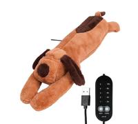 Tampon de chauffage animal en peluche, température réglable, 60x16 cm, jouet en peluche de chiot, compagnon chaud USB, arrêt automatique, pour épaule arrière du cou