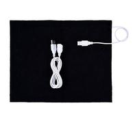 Tampon de Chauffage en Tissu électrique USB, élément Chauffant pour Vêtements avec Câble 1,5 M, Noir, 5V, 23 X 29cm, 35-50 ℃, pour Chauffer L'épaule, le Cou, la Taille, le Dos,