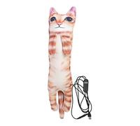 Tampon de chauffage menstruel de chat, coussin de chauffage animal pour crampes - Oreiller de chauffage du chat de simulation électrique | en peluche de 23,6 pouces de long, tapis portable thermique e