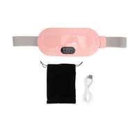 Tampon de chauffage sans fil KOIEAM, crampes de chauffage portables pour les femmes Masse-masseur abdominal menstruel électrique réglable pour les douleurs à la taille du dos (Rose)
