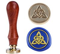 Tampon de cire à cacheter avec nœud celtique et cœur - Tête en laiton vintage - Tampon de mariage pour cartes, enveloppes, invitations, courriers d'escargot - Bonne idée pour femme/amoureuse