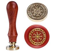 Tampon de cire à cacheter runes de viking nordique, runique, aîné futhark cercle, talisman, nœud celtique, cachet de cire, pochoir viking, motifs celtiques en laiton
