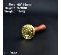 Tampon de cire à cacheter, taille 40*14mm, design concave rose, GZZ249-08