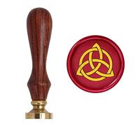 Tampon de cire Dara Knot avec 1 poignée, représente la force et la fidélité infinie, l'amour, pour invitations de mariage, décoration d'enveloppes, cartes (Triquetra vector)