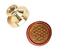 Tampon de cire de rechange en laiton - 25 mm - Géométrie sacrée - Cube de métatron - Fleur de vie - Tête uniquement (Fleur de vie)