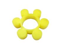 Tampon de couplage flexible MT - Élément de couplage hexagonal avec anneau en caoutchouc fleur de prunier for le sport, jaune(28x68x18mm)