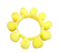 Tampon de couplage flexible MT - Élément de couplage hexagonal avec anneau en caoutchouc fleur de prunier for le sport - 1 pièce(115x225x35mm)