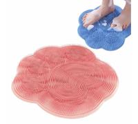 Tampon De Lavage Pour Le Dos,Mat Laveuse Pied,Tapis Bain En Silicone,Brosse Pieds Silicone Douche,Avec Ventouse AntidéRapante,éLimine Peaux Mortes Haut Corps,Pour Coudes Et Talons (B)