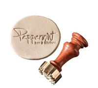 Tampon de logo en céramique Tampon de poterie personnalisé avec tête en laiton Outil d'argile initial personnalisé for les artistes en poterie et en céramique signe(2 inches)