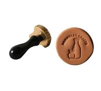 Tampon de logo personnalisé for argile Tampon en laiton personnalisé avec votre design Outil artisanal professionnel avec manche en bois signe(2.5 Inches)