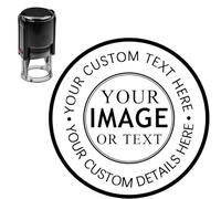 Tampon de logo personnalisé - Tampon auto-encreur personnalisé - 4 tailles différentes - 5 options de couleur d'encre