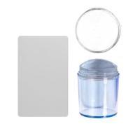 Tampon de manucure pour - Kit de grattoir à ongles | Tampon en gelée pour ongles | Bandes adhésives incurvées | Kit de manucure française transparent avec grattoir beau cadeau d'anniversaire pour