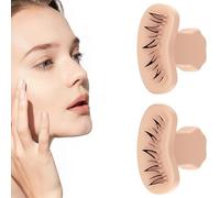 Tampon de maquillage pour les yeux - 1 paire de tampons réutilisables en silicone pour les cils - Modèle de cils pour débutants